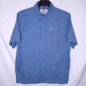 Aftco Shirt Mens Large Blue Vented Fishing Aftech